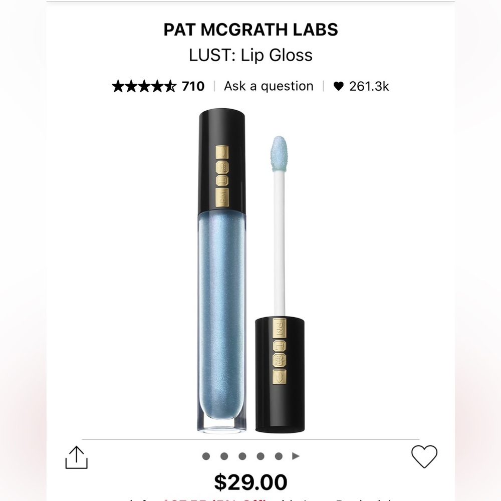 NWT- Pat McGrath Labs- Lust Gloss- Astral Moon Flower- Full Size